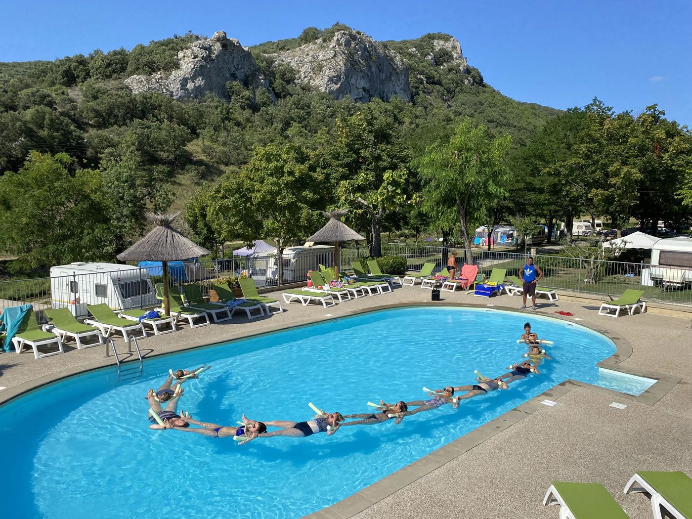 Campsite in Ardèche with swimming pool